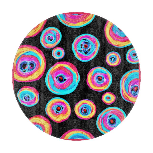 Colourful Vivid Pattern Design Cutting Board (Front)