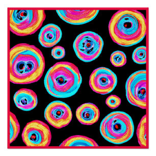 Colourful Vivid Pattern Design Poster