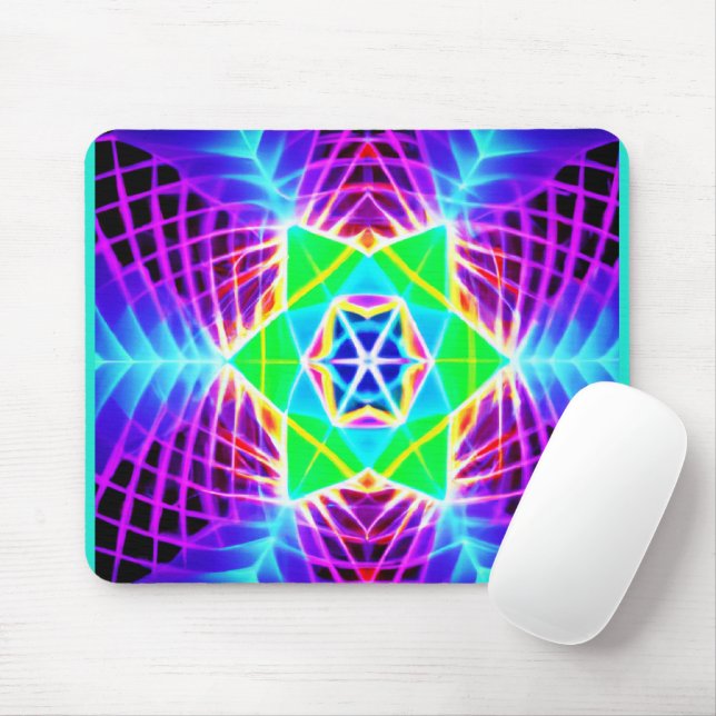 Colourful Vivid Pattern Mouse Pad (With Mouse)