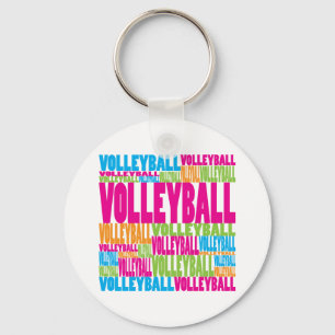 Colourful Volleyball Key Ring