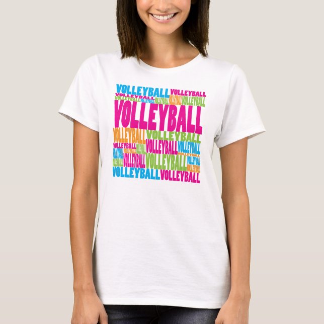 Colourful Volleyball T-Shirt (Front)