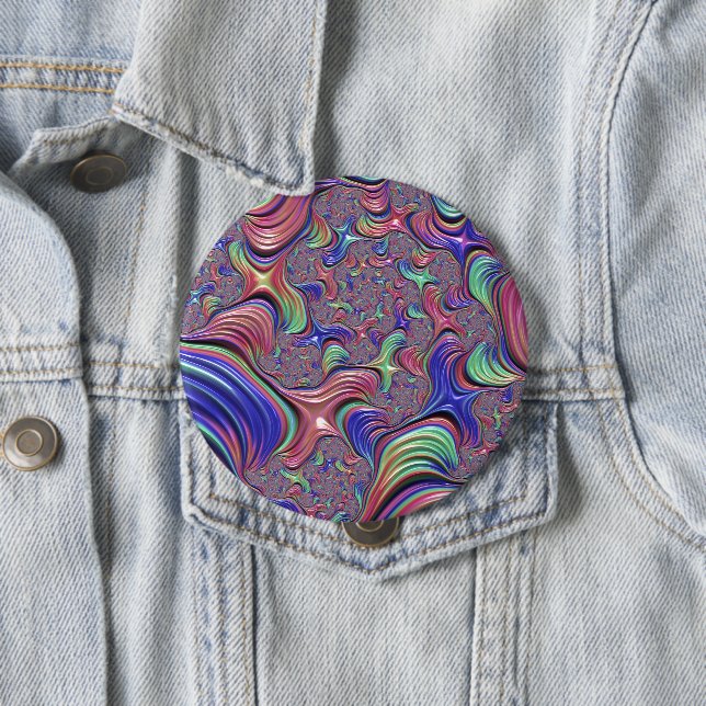Colourful Vortex 10 Cm Round Badge (In Situ)