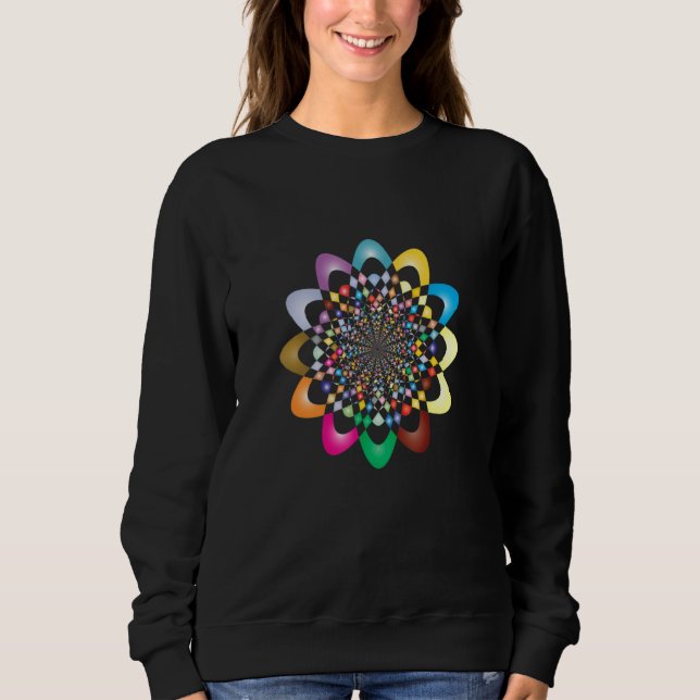Colourful Vortex Abstract Math & fun Sweatshirt (Front)