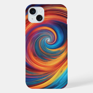 Colourful vortex iPhone 15 plus case
