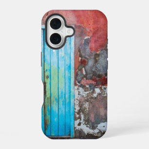 Colourful wall, door and shutters iPhone 16 case