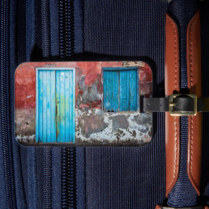 Colourful wall, door and shutters luggage tag