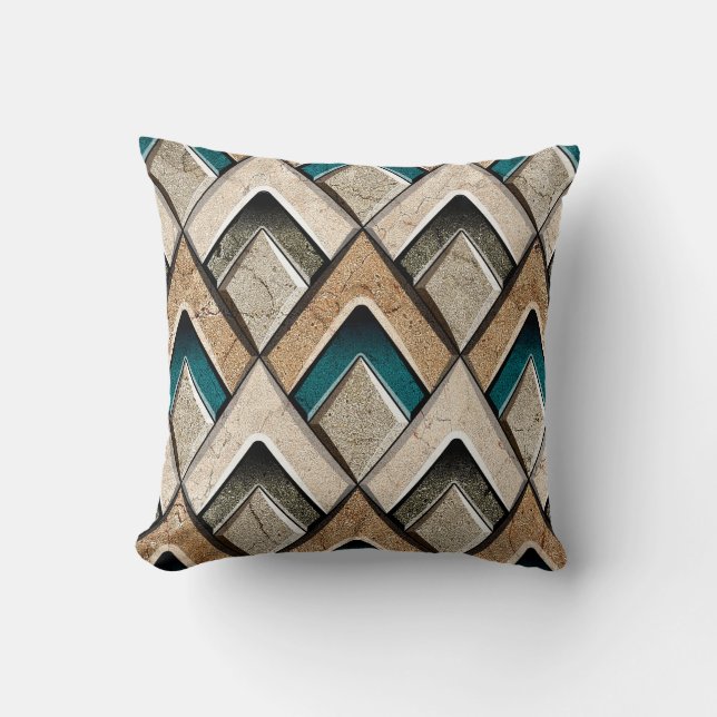 Colourful wall tile backgroundflower, digital, pat cushion (Front)