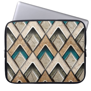 Colourful wall tile backgroundflower, digital, pat laptop sleeve