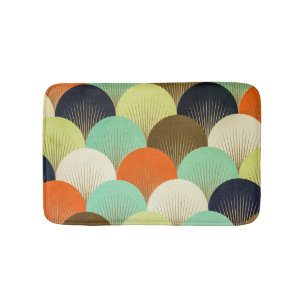 Colourful wallpaper: artistic design. bath mat