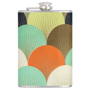 Colourful wallpaper: artistic design. hip flask