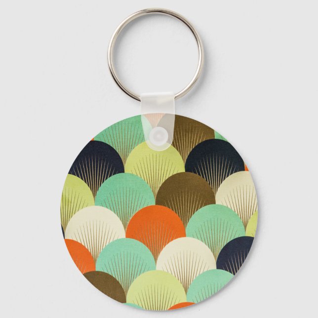 Colourful wallpaper: artistic design. key ring (Front)