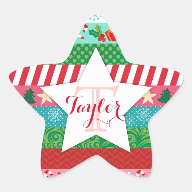 Colourful Washi Tape Custom Star Stickers (Front)