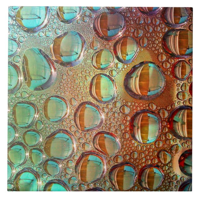 Colourful water bubbles pattern tile (Front)