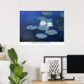 colourful Water Lilies in pond by Claude Monet Poster (Home Office)