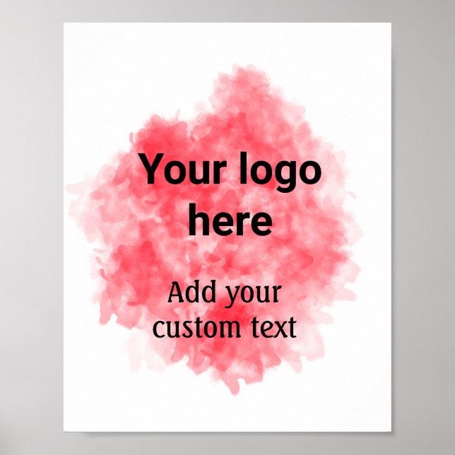 Colourful watercolor abstract add name text poster (Front)