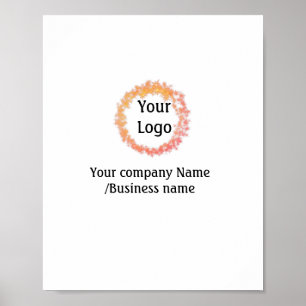 Colourful watercolor abstract add name text poster