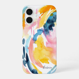 Colourful Watercolor Abstract Art Custom Phone cas iPhone 16 Case