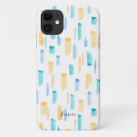 Colourful Watercolor Abstract Brush Stroke Pattern