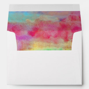Colourful Watercolor abstract Envelope