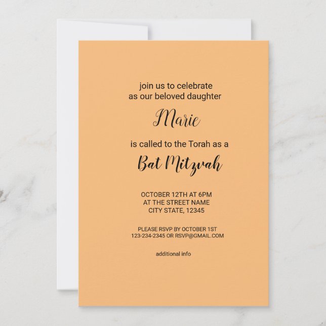 Colourful watercolor add your name text editable invitation (Front)