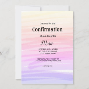 Colourful watercolor add your name text editable invitation