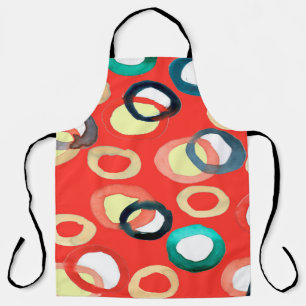 Colourful watercolor aquarell seamless pattern apron