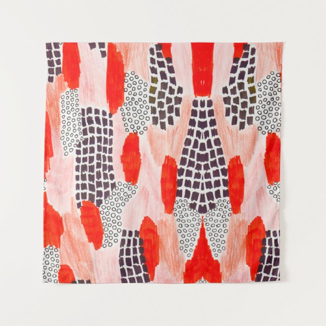 Colourful watercolor artwork tapestry (Front)