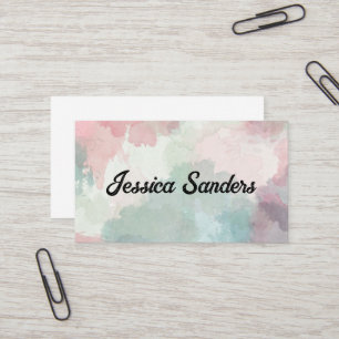 Colourful Watercolor Background Business Card