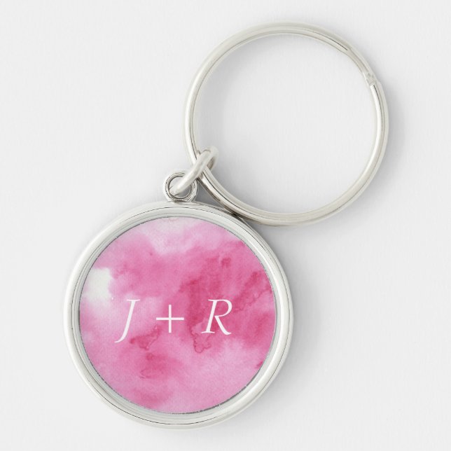 colourful watercolor background for your 2 key ring (Front)
