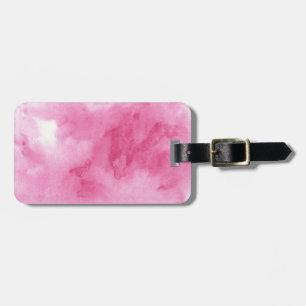 colourful watercolor background for your 2 luggage tag