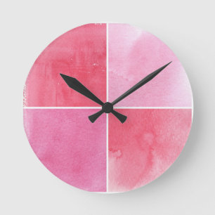 colourful watercolor background for your 3 round clock