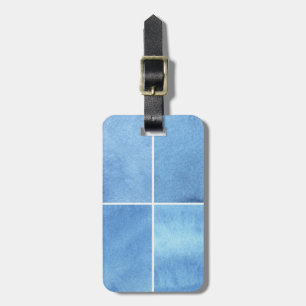 colourful watercolor background for your 4 luggage tag