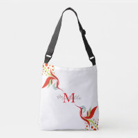Colourful Watercolor Bird Monogram Personalised