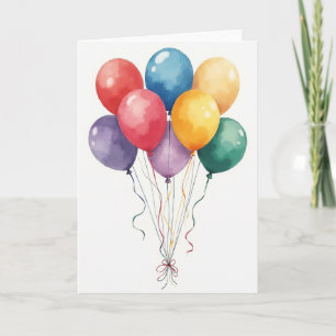 Colourful Watercolor Birthday Card