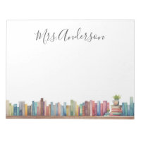 Colourful Watercolor Books Teacher Name