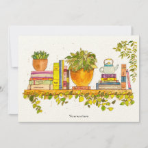 Colourful Watercolor Bookshelf