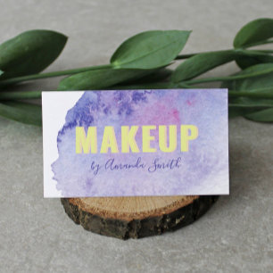 Colourful Watercolor Brushstroke Unique  Business Card