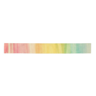 Colourful Watercolor Brushstrokes Satin Ribbon