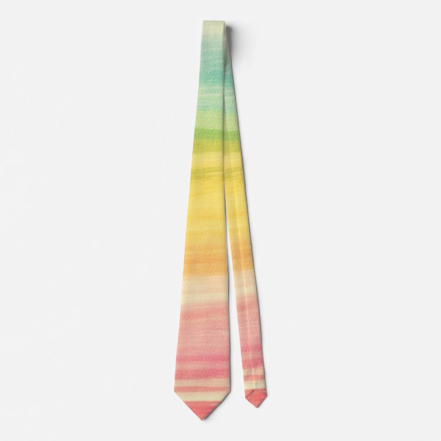 Colourful Watercolor Brushstrokes Tie (Front)