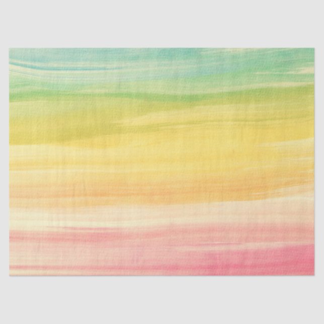 Colourful Watercolor Brushstrokes Tissue Paper (Front)