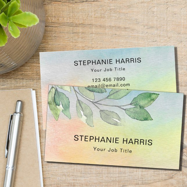 Colourful Watercolor Business Card (Creator Uploaded)