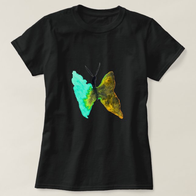 Colourful watercolor butterflies T-Shirt (Design Front)