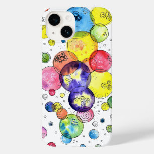 Colourful Watercolor Circles Abstract Case-Mate iPhone 14 Case