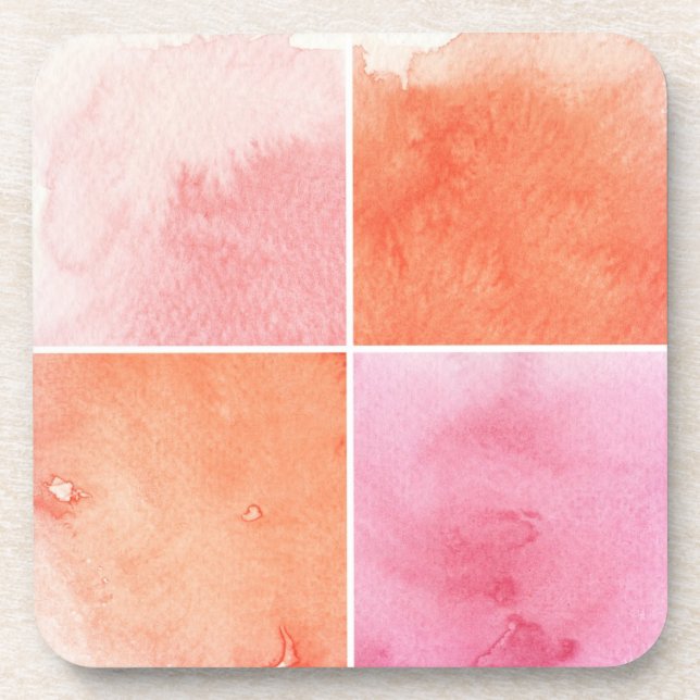 colourful watercolor coaster (Front)