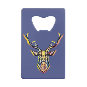 Colourful Watercolor Deer Head Art
