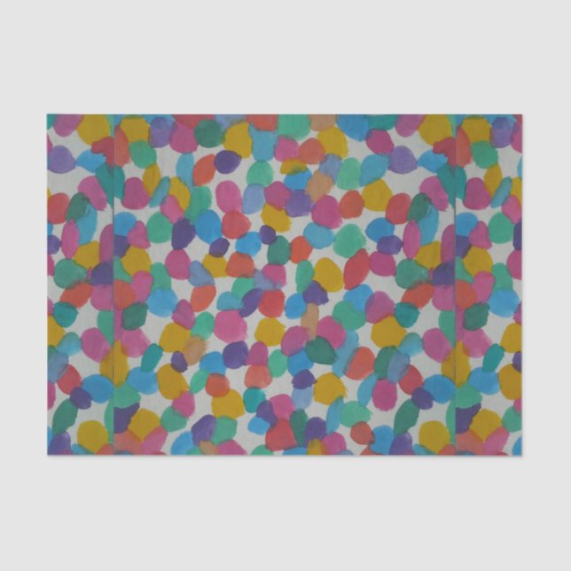Colourful Watercolor Dots Tissue Paper (Front)