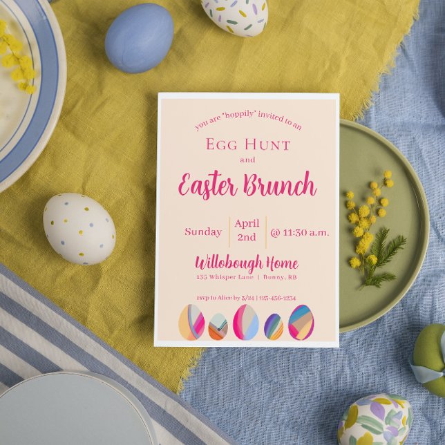 Colourful Watercolor Easter Brunch Invitation (Creator Uploaded)
