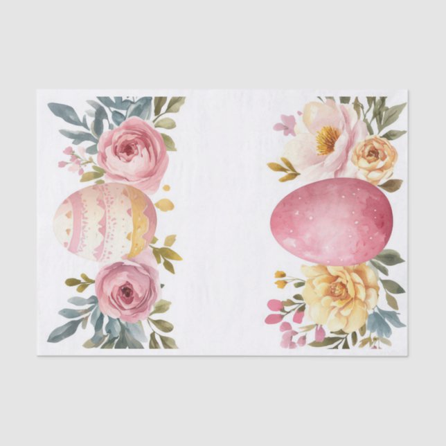 Colourful watercolor Easter Bunny Tissue Paper (Front)