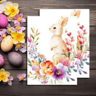 Colourful watercolor Easter Eggs and Flowers Tissue Paper