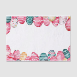 Colourful watercolor Easter Eggs  Tissue Paper